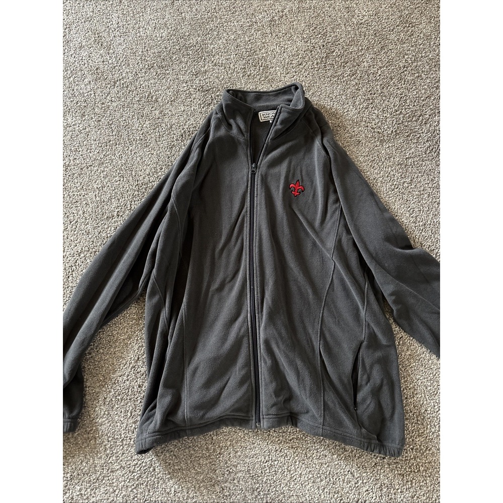 Know Wear Gray Zip Up Fleece Jacket Size‎ XL